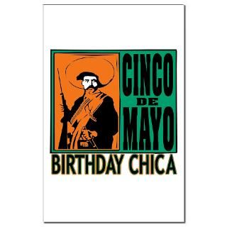 Cinco de Mayo Birthday Chica Mini Poster Print  Cinco de Mayo