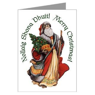 Greeting Cards  Santa (Irish & English) Christmas Cards (10