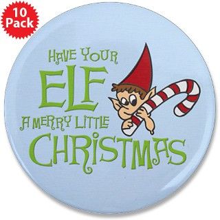 Gifts  Candy Cane Buttons  Elf Christmas Large Buttons (10 pk