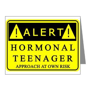 Gifts  Alert Note Cards  Hormonal Teenager Note Cards (Pk of 10