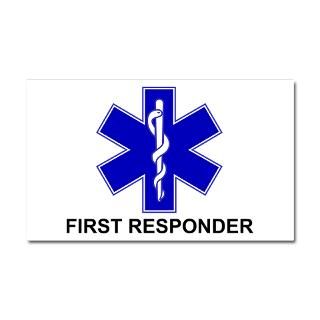 Ambulance Car Accessories  BSL   FIRST RESPONDER Car Magnet 20 x 12