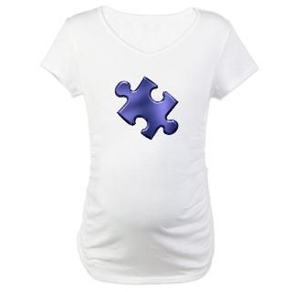 Puzzle Piece Ala Carte 1.4 (Blue) Maternity T Shirt by awarenessgifts
