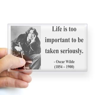Oscar Wilde 17 Rectangle Decal for $4.25