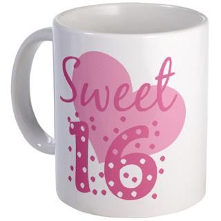Birthday Gifts  16Th Birthday Drinkware  Sweet 16 Confetti Mug