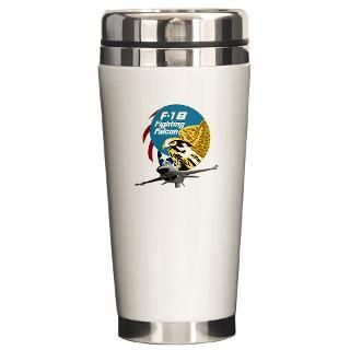 Air Gifts  Air Drinkware  F 16 Fighting Falcon Travel Mug