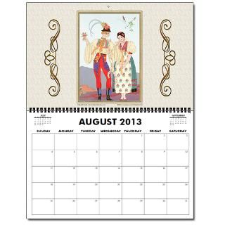 Barbier Falbalas et Fanfreluches 11x17 H Calendar by vintagecalendar