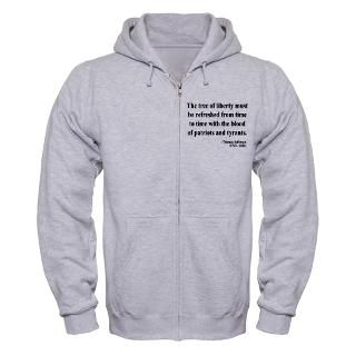  American Sweatshirts & Hoodies  Thomas Jefferson 18 Zip Hoodie