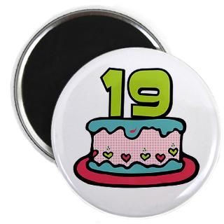 19 Gifts  19 Kitchen and Entertaining  19th Birthday Cake Magnet
