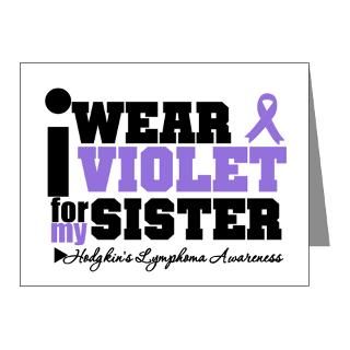Note Cards  I Wear Violet For My Sister Note Cards (Pk of 20