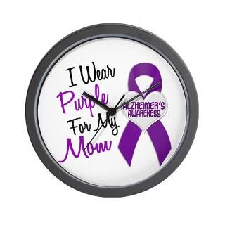 Wear Purple For My Mom 18 (AD) Wall Clock for $18.00