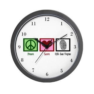 Peace Love CSI Vegas Wall Clock for $18.00