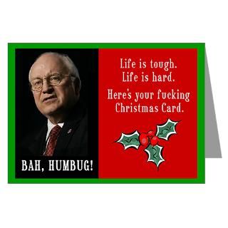 Anti Bush Greeting Cards  20 Pack of Cheney Fing Christmas Cards