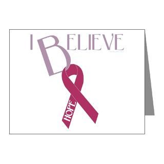  Awareness Note Cards  Burgundy Ribbon Note Cards (Pk of 20