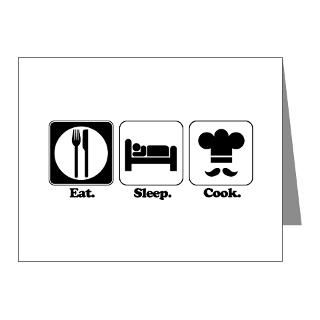  Addicted Note Cards  Eat. Sleep. Cook. Note Cards (Pk of 20