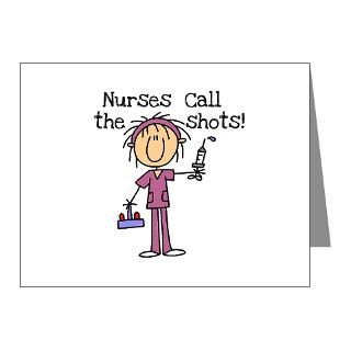 Cute Nurse Note Cards  Nurses Call the Shots Note Cards (Pk of 20