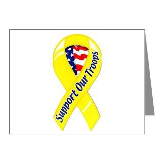 Military Note Cards  Support Our Troops Ribbon Note Cards (Pk of 20