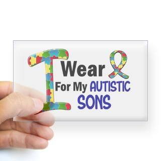 Wear Puzzle Ribbon 21 (Sons) Rectangle Decal for $4.25