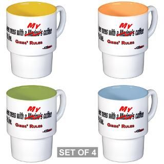 NCIS GIBBS RULE #23 (My) Stackable Mug Set(4