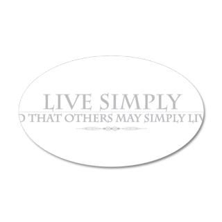 Gifts  Belief Wall Decals  Live Simply 38.5 x 24.5 Oval Wall Peel