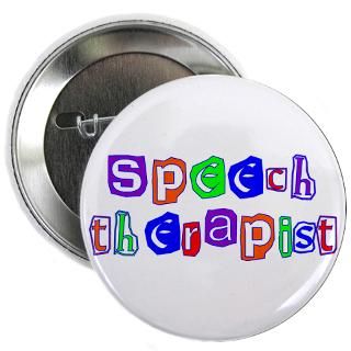 Gifts  Healthcare Buttons  Speech Therapist Colors 2.25 Button