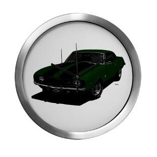 1969 Camaro Z28 Green & Black Modern Wall Clock for $42.50