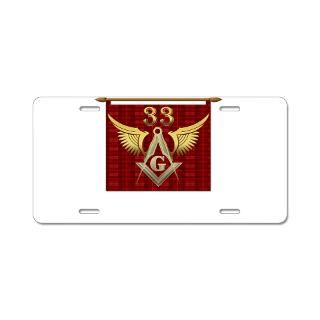 33rd Degree Masons Aluminum License Plate
