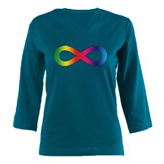 Aspergers Symbol 3/4 Sleeve T shirt (Dark)