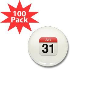Apple iPhone Calendar July 31 Mini Button (100 pac