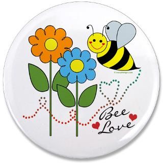 Bee Art Gifts  Bee Art Buttons  Bee Love 3.5 Button