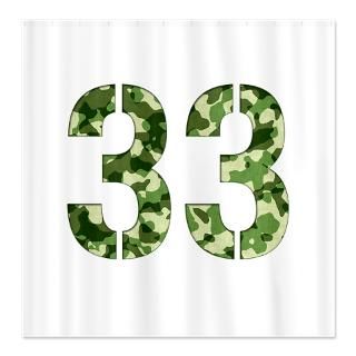 Number 33, Camo Shower Curtain