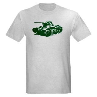 T34 Tank Stencil T Shirt by lowvoltage