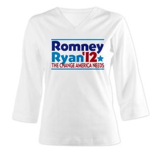 2012 Gifts  2012 Long Sleeve Ts  ROMNEY RYAN 12 Womens Long