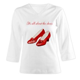 Red Gifts  Red Long Sleeve Ts  ruby slippers Womens Long Sleeve