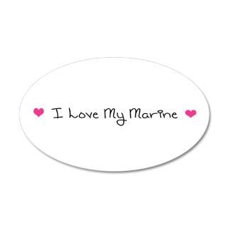 Love Gifts  Love Wall Decals  I Love My Marine 35x21 Oval Wall