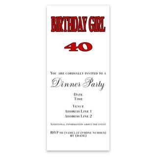 Birthday Girl 40 Invitations for $1.50