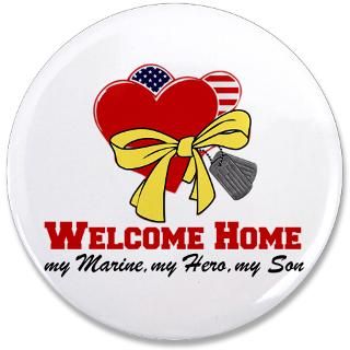 Gifts  Buttons  Welcome Home   My Son (Marine 3.5 Button