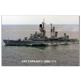 USS FARRAGUT Mini Poster Print  THE USS FARRAGUT (DDG 37) STORE