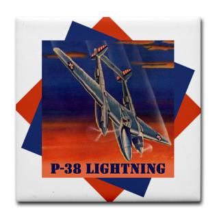 Diving P 38 Lightning Tile Coaster