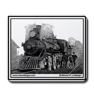 Old Steam Engine #44 & crew  Mousepad