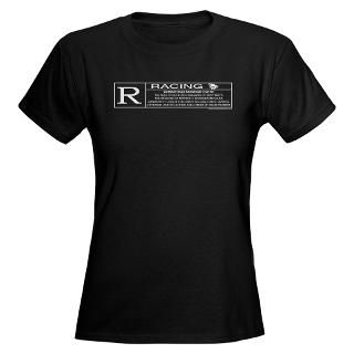 Racing Warning wht on trans T Shirt by bpcycles