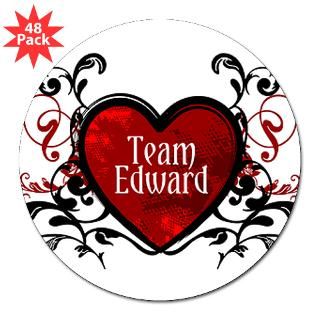  Team Edward heart 3 Lapel Sticker (48 pk