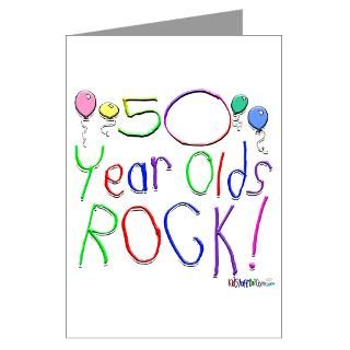 50 Gifts  50 Greeting Cards  50 Year Olds Rock  Greeting Card