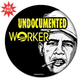 Undocumented Worker 3 Lapel Sticker (48 pk)