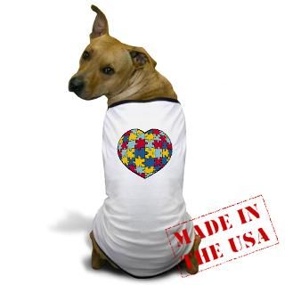 Autism Gifts  Autism Pet Apparel  Autistic Heart Dog T Shirt