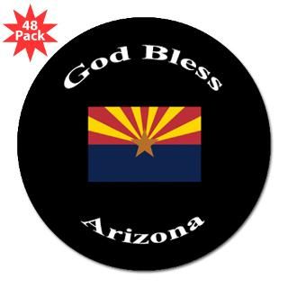  God Bless Arizona 3 Lapel Sticker (48 pk