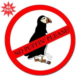 No Puffin 3 Lapel Sticker (48 pk) for $30.00