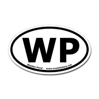 walden pond wp oval car sticker $ 4 49