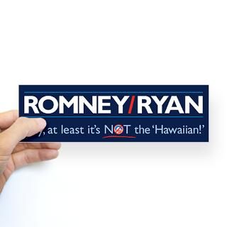 romney ryan not hawaiian sticker bumper $ 4 49