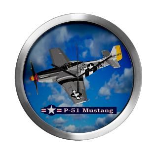 Ace Gifts  Ace Home Decor  P 51 Mustang Modern Wall Clock
