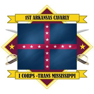 1st Arkansas Cavalry (Flag 5.2).png Iron On for $12.50